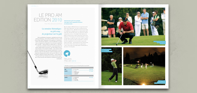 Pages intrieures de la brochure du golf de Mribel 2011